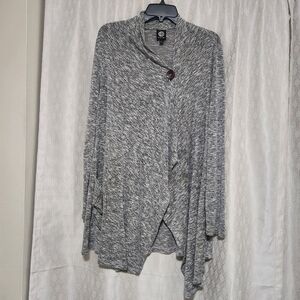 Bobeau Heather Gray Women's 1 Button Cardigan